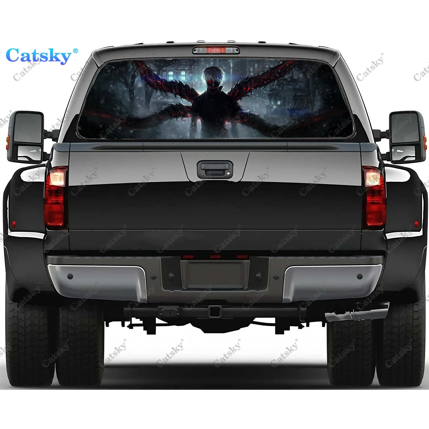 

Аниме Токийский Гуль наклейки на заднее стекло автомобиля наклейки на заднее стекло грузовика наклейка на заднее стекло универсальный оттенок перфорированный винил графика