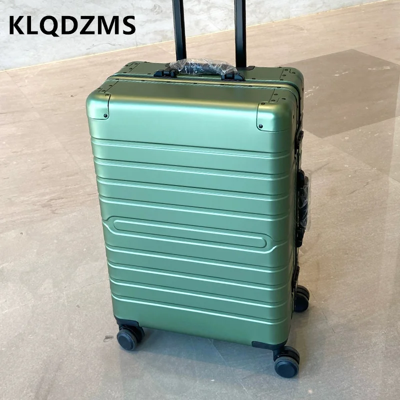 

KLQDZMS 28"Cabin Luggage All Aluminum Magnesium Alloy 20 Inches Boarding Box 24 "business Trolley Case Da with Wheels Suitcase