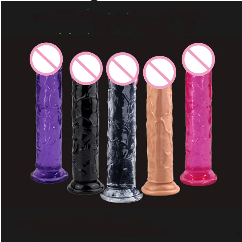 Sex Toys Translucent Soft Jelly Big Dildo Realistic Fake Dick Penis Butt Plug For Woman Men
