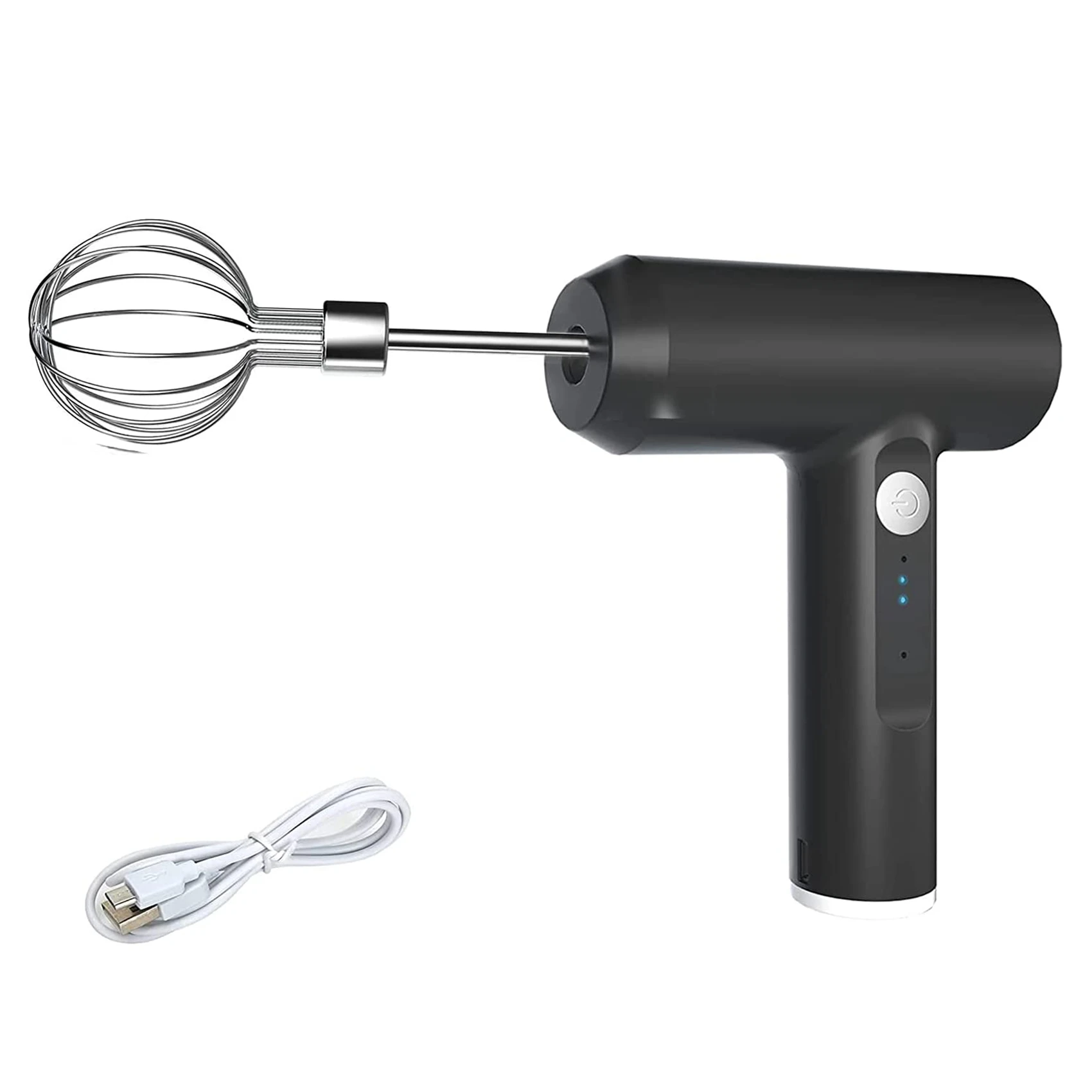 

Ручной миксер беспроводной электрический, ручной миксер, перезаряжаемый от USB, 3 скорости, многофункциональные концы, для выпечки, кухни