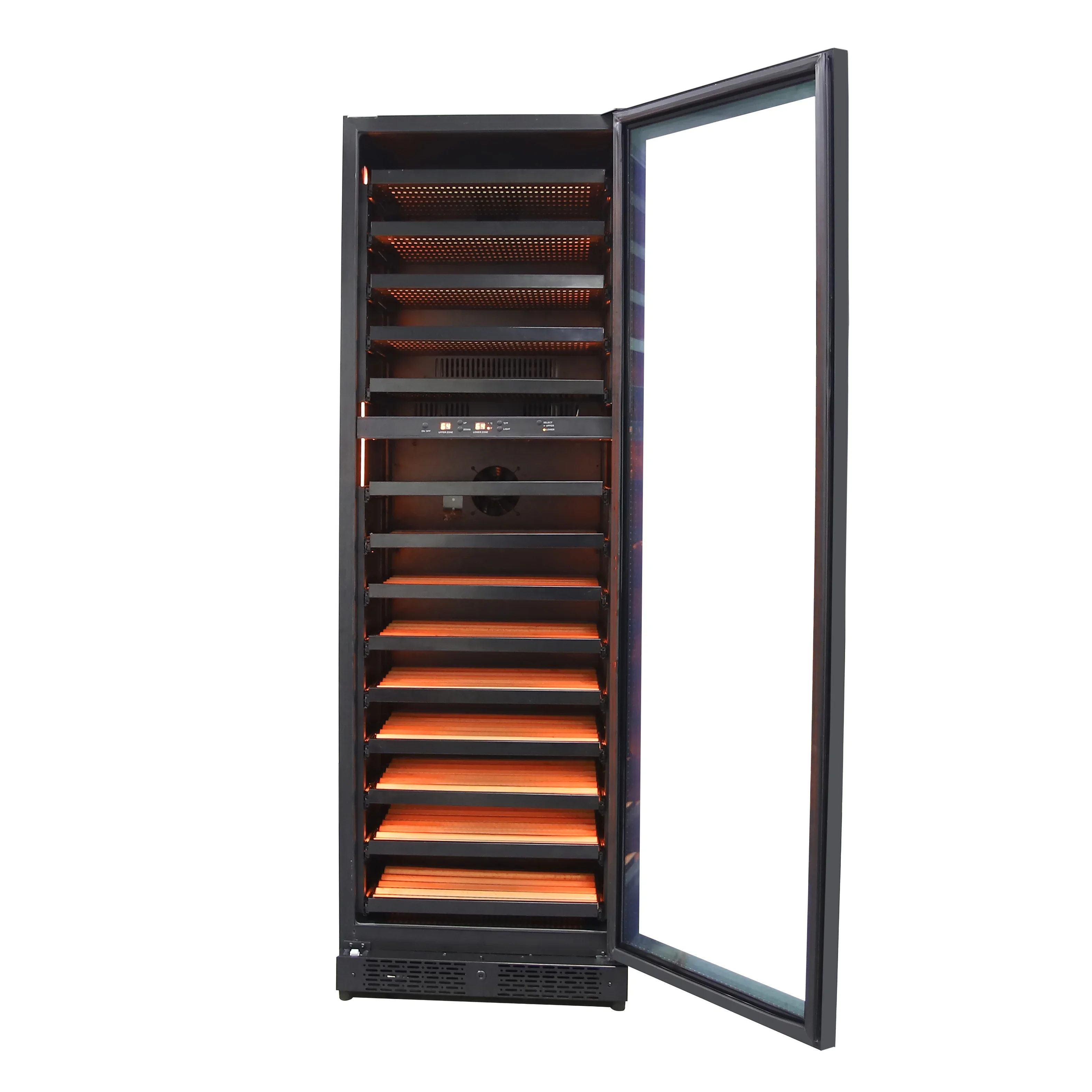 Large Narrow Built in New Fasion 54 Bottles Invert Compressor Glass Door Wine Cooler Refrigerator