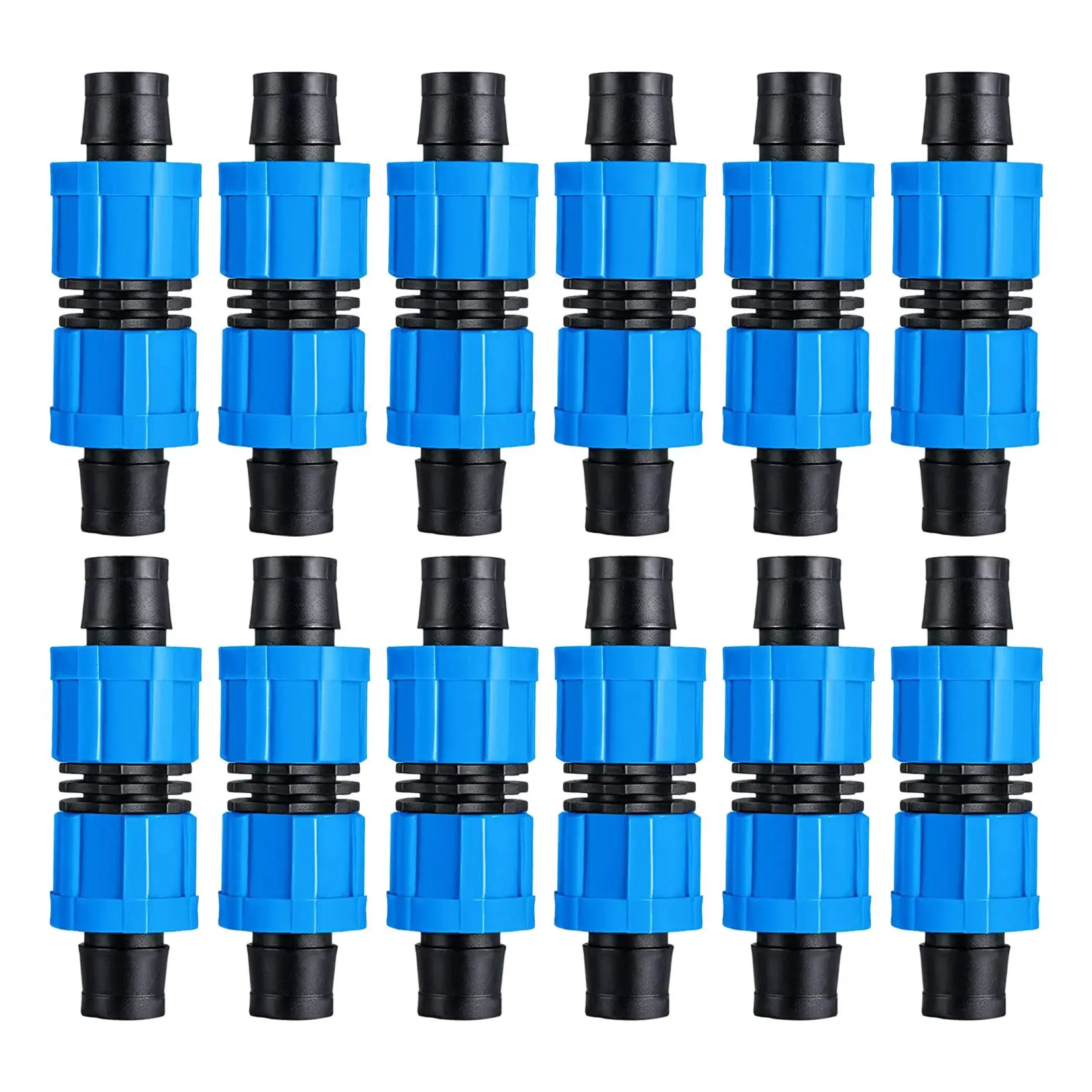 

12 Pcs Drip Irrigation Couplings 1/2 Inch Universal Connector Drip Tubing Fittings Compatible with 16-17 mm Drip Tape