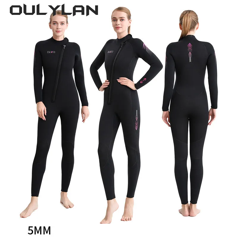 

Oulylan 2024 Women 3MM Neoprene Wetsuit Men High Elastic Surfing Spearfishing Wetsuits One Piece Full Body Diving Suit Jumpsuit