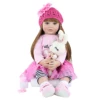 55/60cm Silicone Reborn Baby Doll Realistic Vinyl Princess Toddler Bebe Child Birthday Gift Girl Babies Boneca Brinquedo 2
