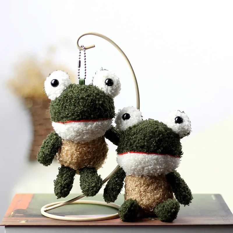 

New Cartoon Cute Big-eyed Long-legged Frog Plush Toy Keychain Mini Frog Pendant Bag Charm Fashion Birthday Christmas Gift