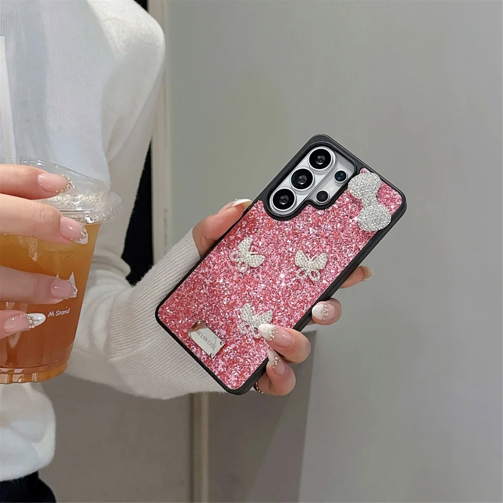 Luxury Glitter Rhinestone Bow Phone Case Cover