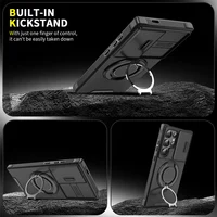 Slide Camera Protection Magnetic Stand Phone Case for Samsung S26 S25 Edge S24 S23 Plus S21 S22 Ultra FE A54 A15 A05 A05S Cover - Image 3