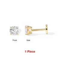 ROXI 1 Piece Exquisite Zircons Stud Earring For Women 925 Sterling Silver Size 2/3/4mm Stone Piercing Jewelry pendientes plata - Image 6