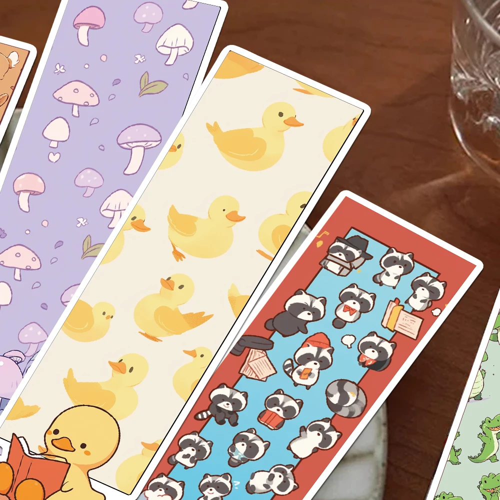 30pcs Cartoon Cute Animals Panda Duck Bookmarks Reading Pages School Stationary Supplies DIY Aesthetic animal bookmark bookmarks stationery supplies