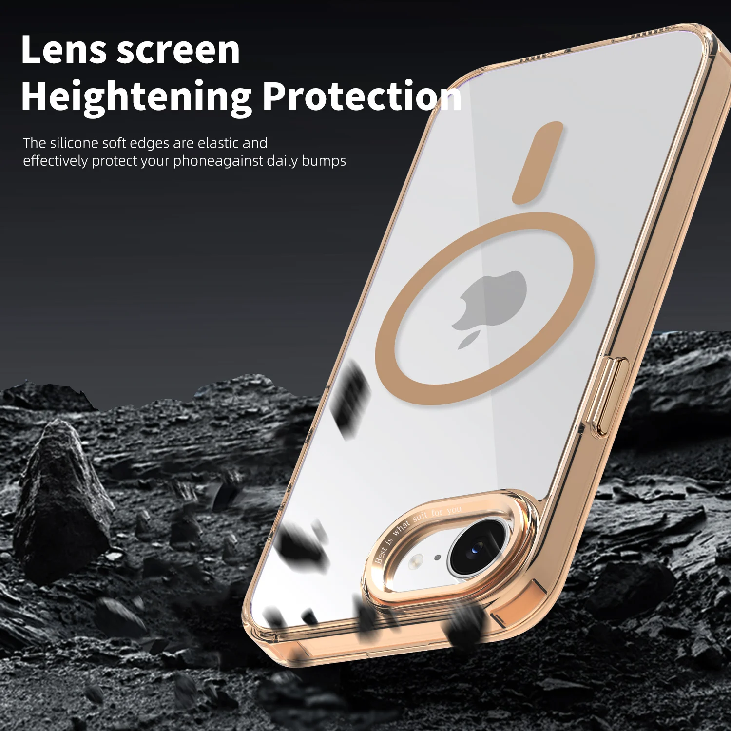 Clear Color Magnetic Metal Keys Anti-Drop & Anti-Fingerprint Phone Case