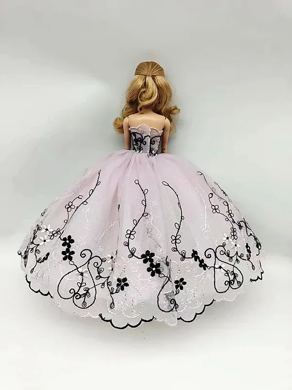 

Light Purple Lace Evening Dress 1/6 Doll Clothes for Barbie Dollhouse Accessories Princess Party Gown 11.5" Dolls Outfits Toys