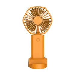 Compact USB Rechargeable Three - Speed Portable Handheld Fan (YELLOW)