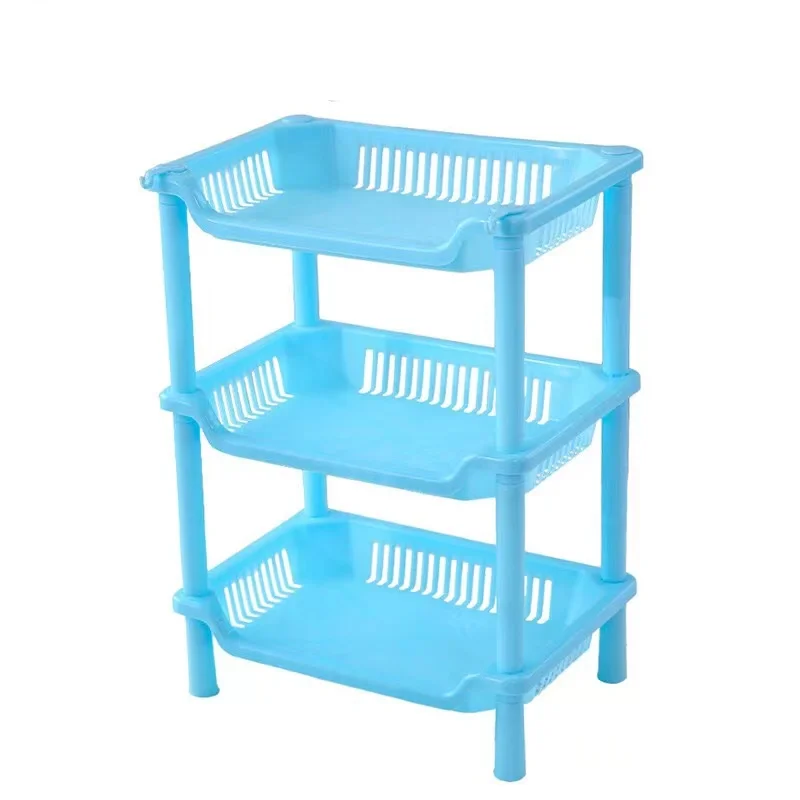 Estante de cocina multifunción de 3 capas, estante de almacenamiento  organizador de estantes de escritorio de baño de plástico de acero  inoxidable para sala de estar Vogacara JJ15878-02