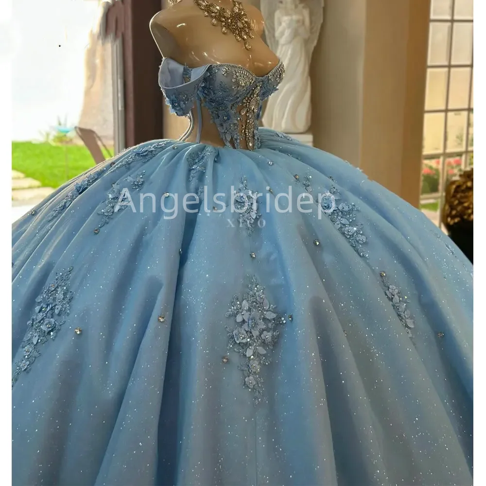 Blue Ball Gown Quinceanera Dresses