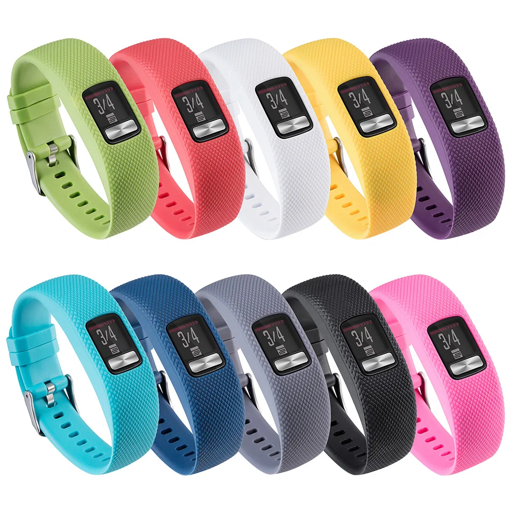 Garmin Vivofit 4용 실리콘 손목밴드 Garmin Vivofit 4용 스마트워치 활동 피트니스 시계 스트랩 팔찌 액세서리 Garmin4