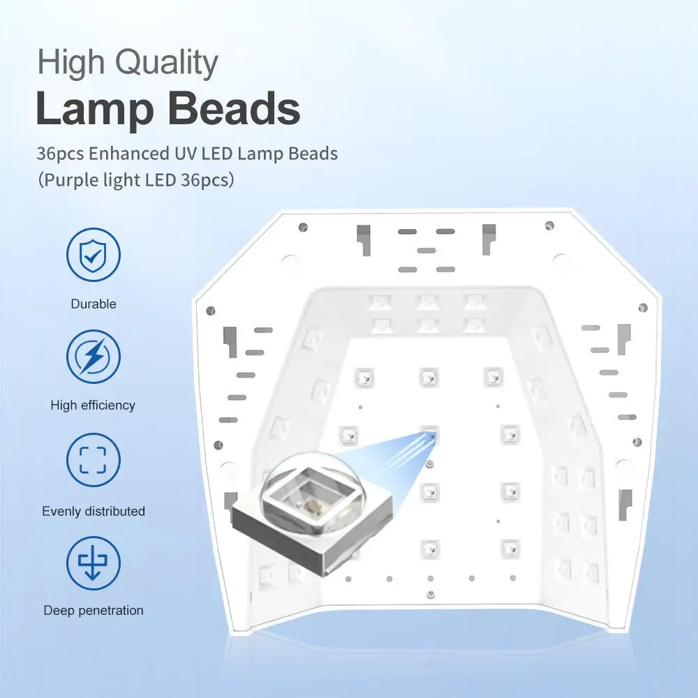 전문가용 고품질 휴대용 네일 살롱 램프 드라이어 무선 48W 젤 UV/LED 충전식 배터리 LED 네일 램프 빠른 건조