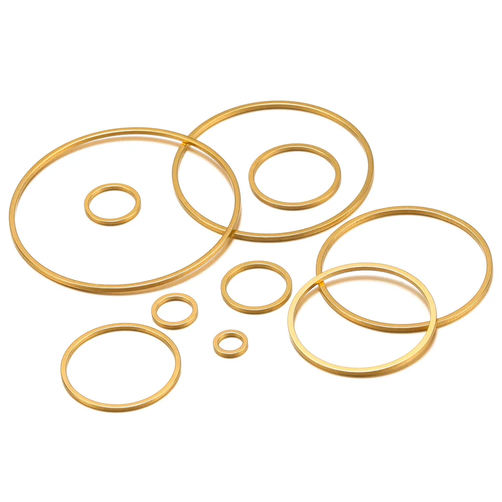 Stainless Steel Gold Plated Large Hoop Earrings