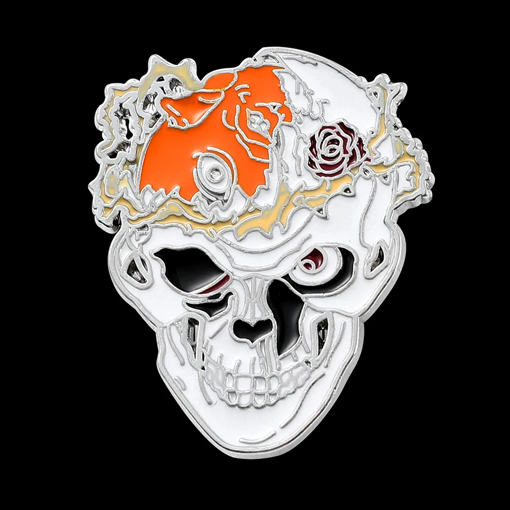 

Japan Comics Berserk Skull Enamel Pin Badge Bag Brooches for Men Suit Jacket Jewelry Anime Lapel Pins for Backpacks Accessories