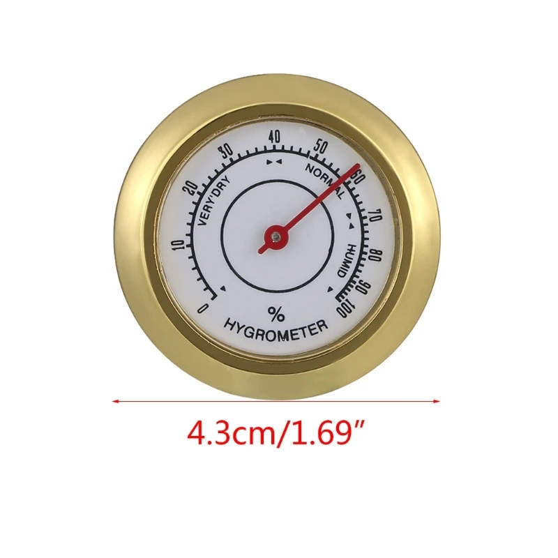 시가 습도 감지기 습도계, 정확한 휴대용 미니 기계식 습도계, 온도계, 43mm