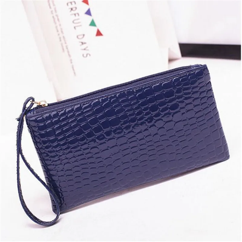 Elegant Women's PU Leather Wallet – Fashionable Wristlet Handbag & Long Clutch with Zipper Coin Purse and Card Holder