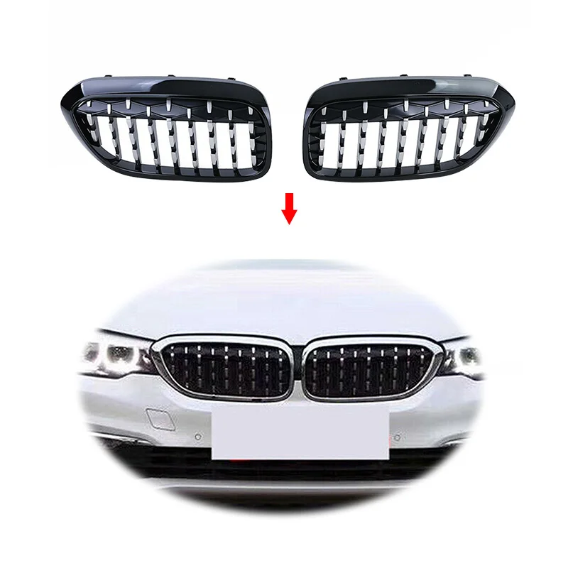 

Усовершенствованный передний бампер, Алмазный гриль в стиле метеорита G30, гриль для 5 серии G38 G30, решетка 2018 2019 2020