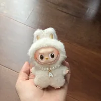 Broche Labubu pour série Love, pendentif, accessoires pour Mini lettre Labubu, collier de perles, accessoires de poupée, 4.0 5