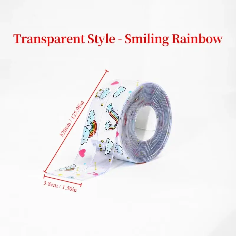 Bathroom Waterproof Wall Stickers Sealing Tapes PVC Adhesive Sealing Strips Sink Edge Tape Kitchen Bathroom Accessories 1pc