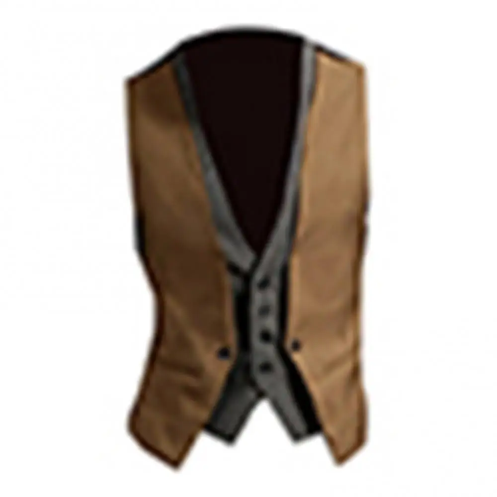 Dress Vests Men Formal Waistcoat Vest Business Solid Color Single Button Vest gilet Fake Two-pieces V Neck Casual S-lim chalecos para hombre