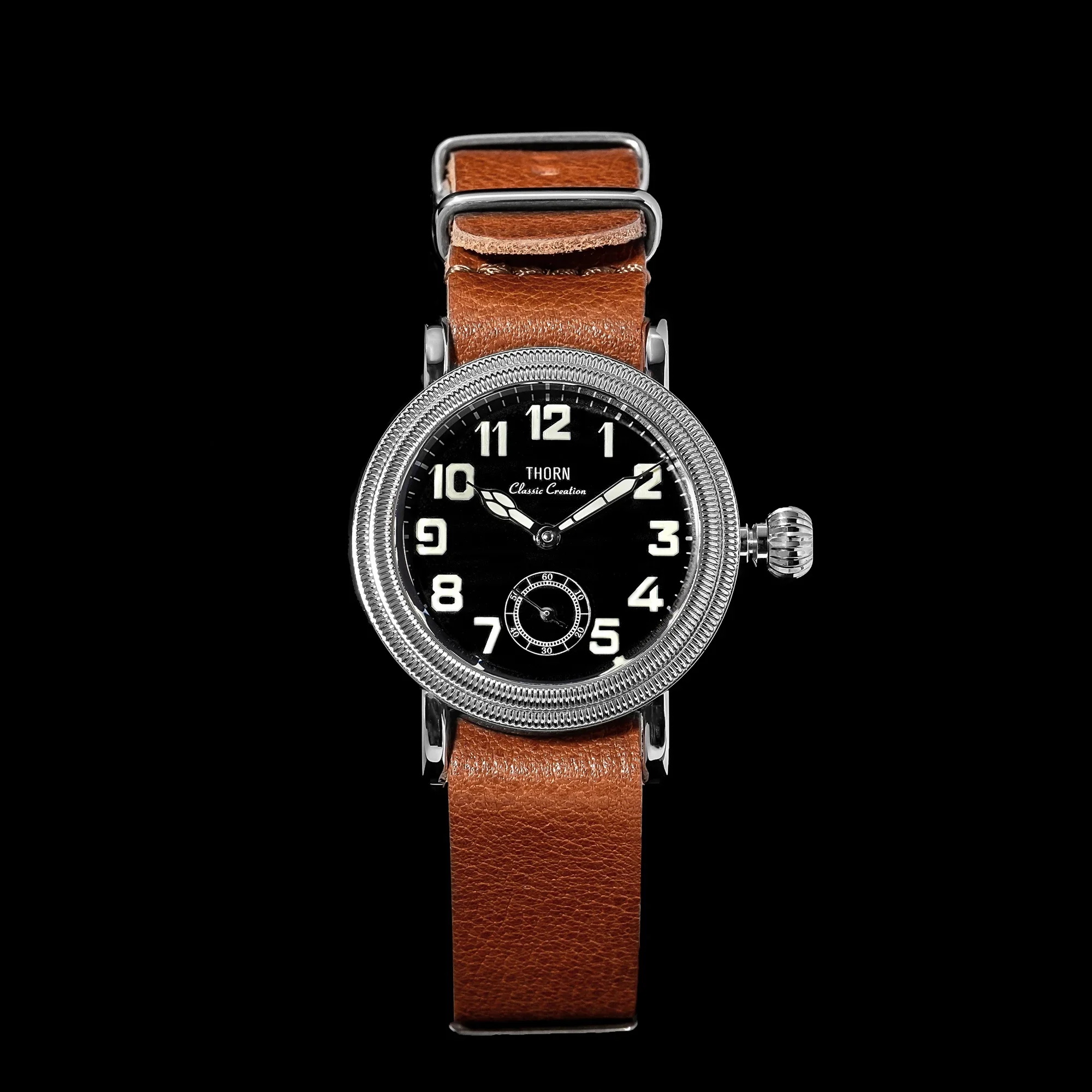 T013】THORN Watch 36mm diameter Vintage Pilot Watch ST1700 Manual