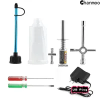 Chanmoo RC Nitro Starter Glow Plug Igniter With Charger Tool Fuel Bottle Combo for 1/8 1/10 RC Car Nitro Engine Power Redcat HSP 1