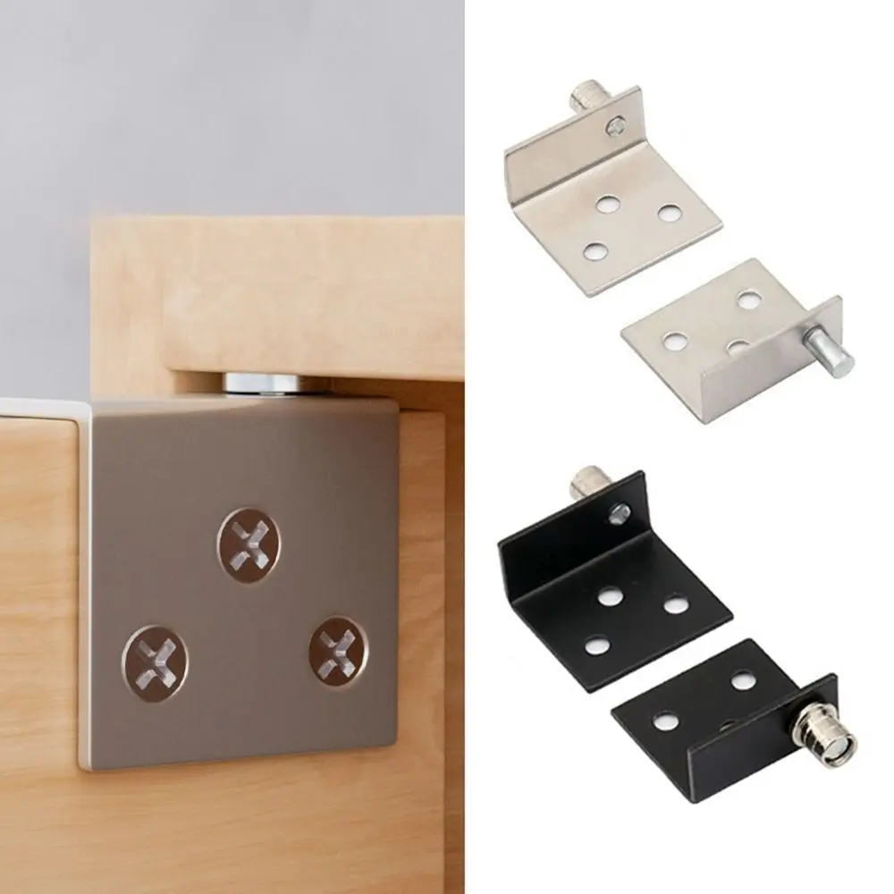 2PcssetCTCornerCodesStainlessSteelConcealedUpperLowerHinge