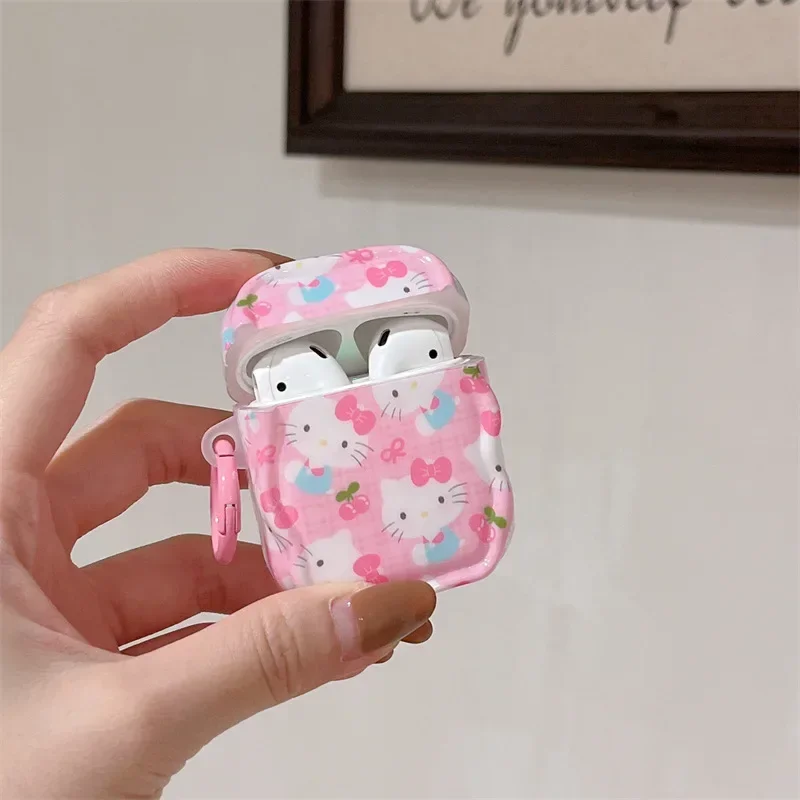 

Hello Kitty For Airpods Pro 2 Case 2022,Pink For Airpods 1/2 Case,Soft TPU Earphone Shockproof Cover For Airpods 3 Case 2021