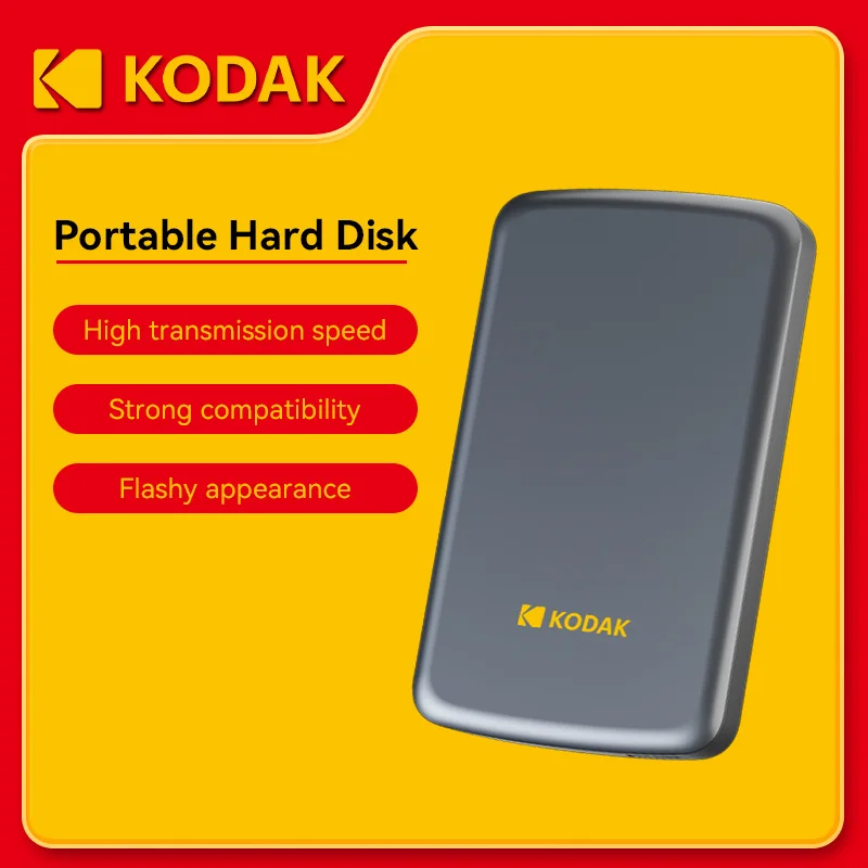 Kodak 2,5 inç Taşınabilir Harici Sabit Disk PHDD 500 GB/1 TB USB 3.0 Depolama PS5 Xbox PC Mac Masaüstü MacBook için