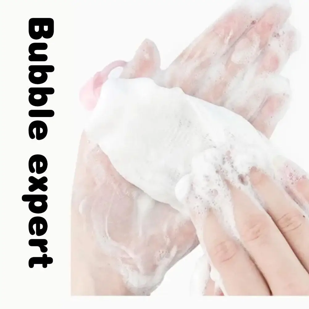 Bubble Net Soap Bags Bath Shower Gel Facial Cleanser Cleaning Bags Glove Mesh Body Bubble Cleaning Soap Net Tools Y4A5