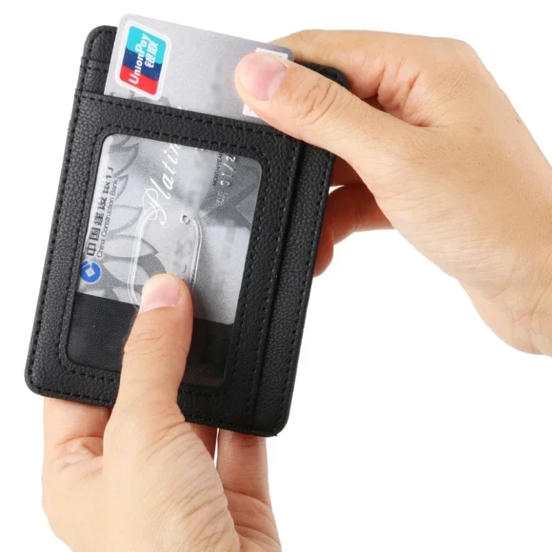 RFID Blocking Super Thin Leather Card Holder Wallet