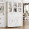 Homfa Living Room Cabinets Large Kitchen Pantry Storage Cabinet, Modern Buffet Cabinet , Tall Hutch Cabinet 1