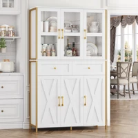 Homfa Living Room Cabinets Large Kitchen Pantry Storage Cabinet, Modern Buffet Cabinet , Tall Hutch Cabinet 1