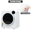 Electric Compact Laundry Clothes Dryer Tumble Dryer Easy Control Panel with LED display for Variety Drying Mode Portable Dryer 4
