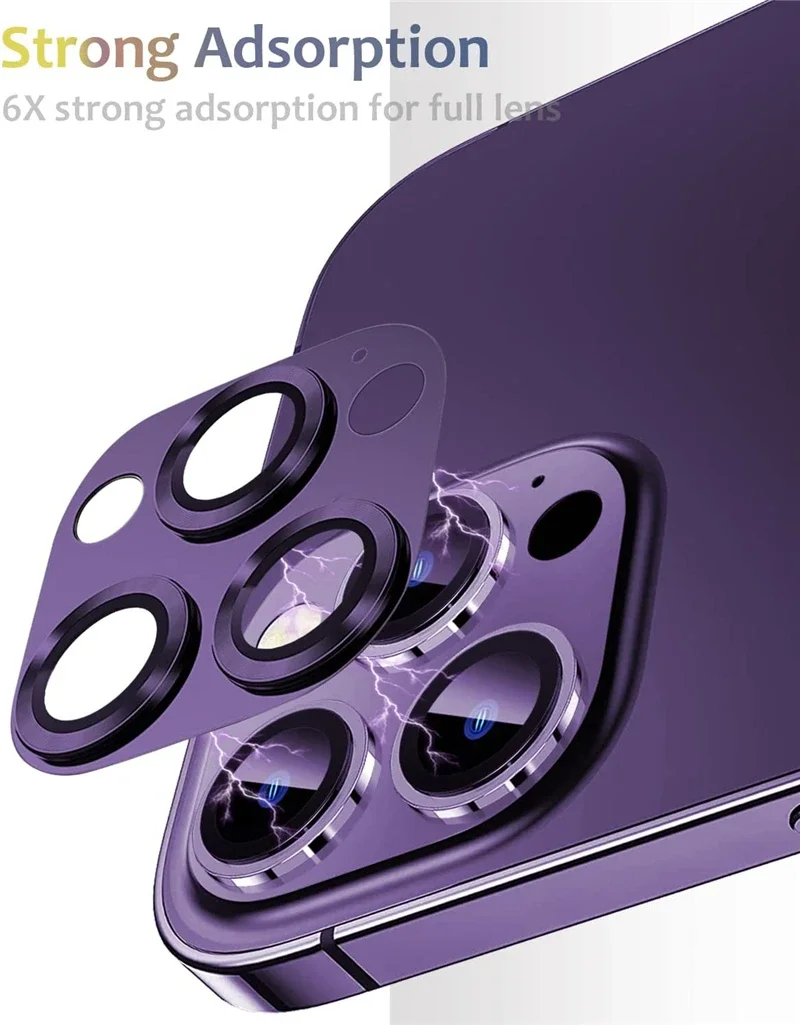 Premium Metal Camera Lens Glass Protector - High-Quality Glass Lens Cover Accessories