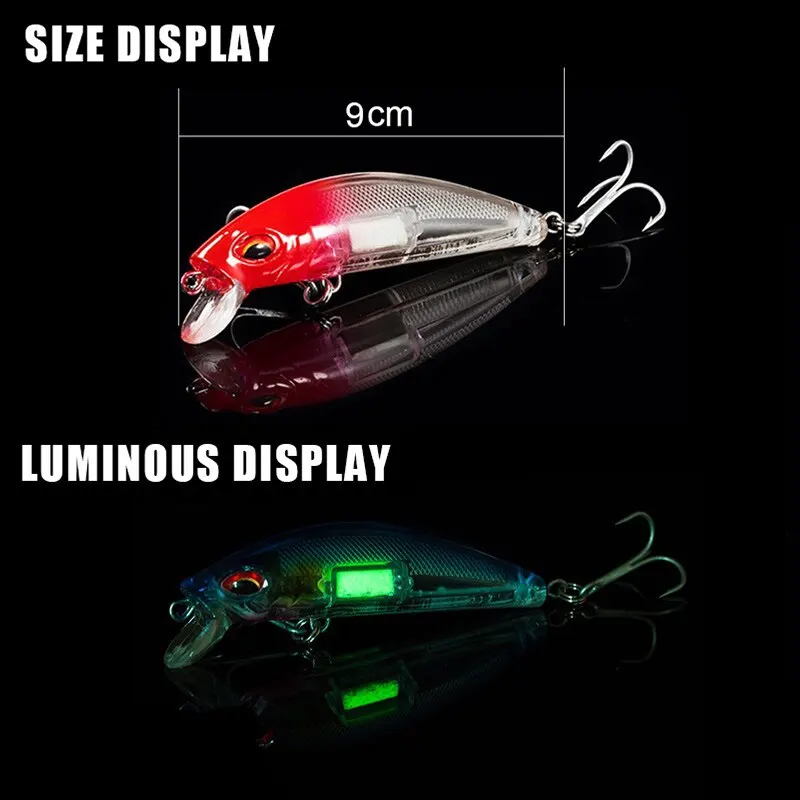 1PCS Isca Artificial Hard Popper Fishing Lures 5CM 7.4G Top water Plastic  Hard Bait Floating 4color two hooks - AliExpress