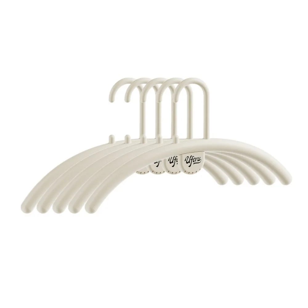 5PCS Multifunctional Thickened Semi-round Coat Hanger Plastic No Trace Clothes Rack Reusable Space Saving Drying Rack Bedroom