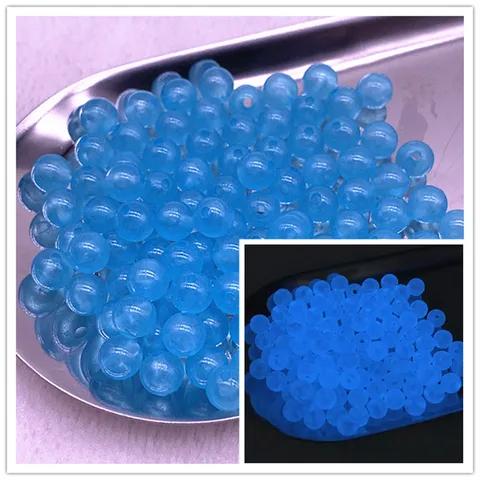 50pcs/lot  Strong Luminous Beads Glow In The Dark Fishing Loose Spacer Beads for Jewellery Marking DIY Necklace Bracelet