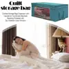 Clothes Bag Organizer with Handle Dustproof Tidy Pouch for Luggage Bedding 2