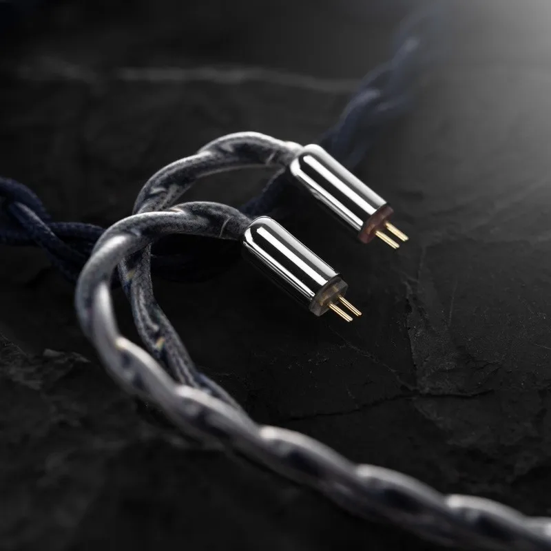 QoA 진 이어폰 케이블 3.5 + 4.4mm 플러그 헤드폰 와이어 0.78mm 2Pin 케이블 헤드셋 HiFi 음악 선물 이어 버드