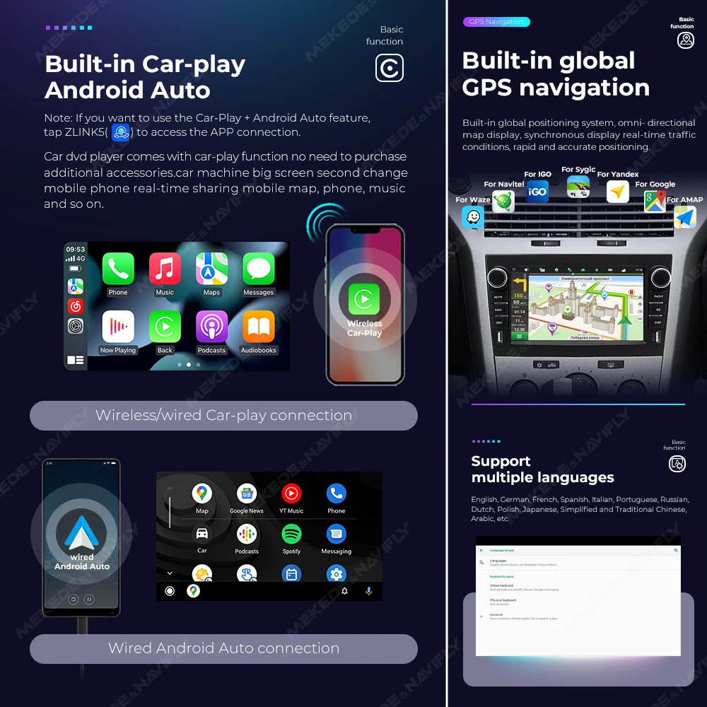 For Opel Astra H J 2004 Vectra Vauxhall Antara Zafira Corsa C D Vivaro Meriva Veda Car Radio Multimedia Player WIFI Carplay Auto