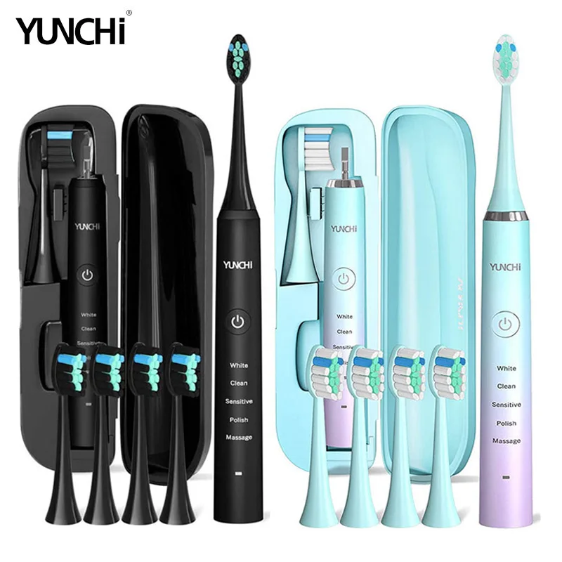 

Ultrasonic Sonic Tooth Brush Y7 Dupont Brush Head Smart Timer Waterproof USB Rechargeable Dental Ultrasound Electric Toothbrush