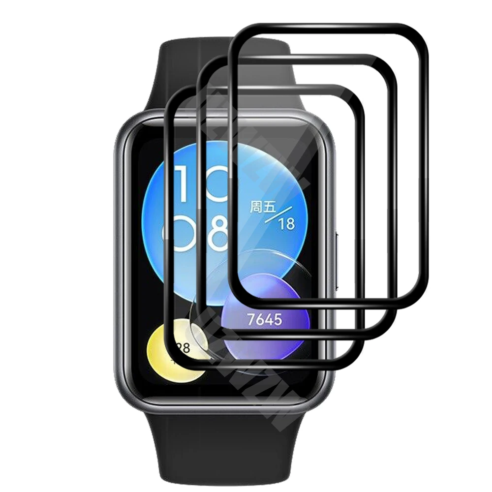 

(3pcs) Screen Protector For Huawei Watch Fit 2 Smart Watch Full Coverage Soft Protective Film Cover (Not Glass)