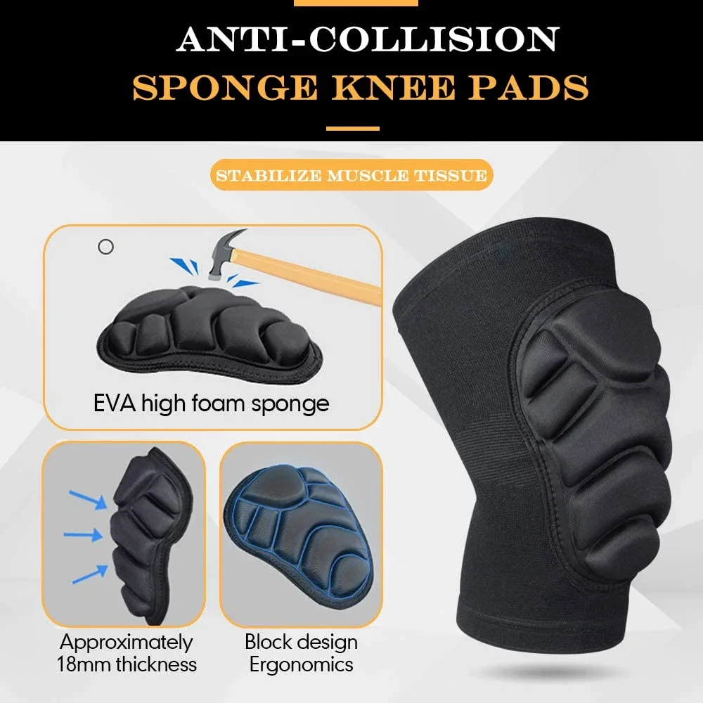 Compression Knee Brace 1 Pair Knee Elbow Pads Support for Cycling Snowboard Roller Skating Skateboard Extreme Sports