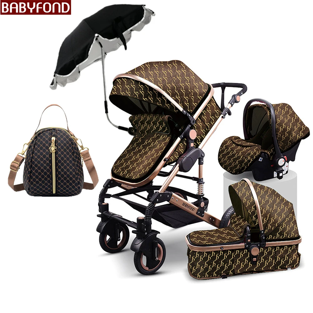 coches de bebe 3 en 1 de bebé viaje portátil cochecitos plegables marco de aluminio coche de paisaje alto para bebé recién nacido|Cochecito de cuatro ruedas| - AliExpress