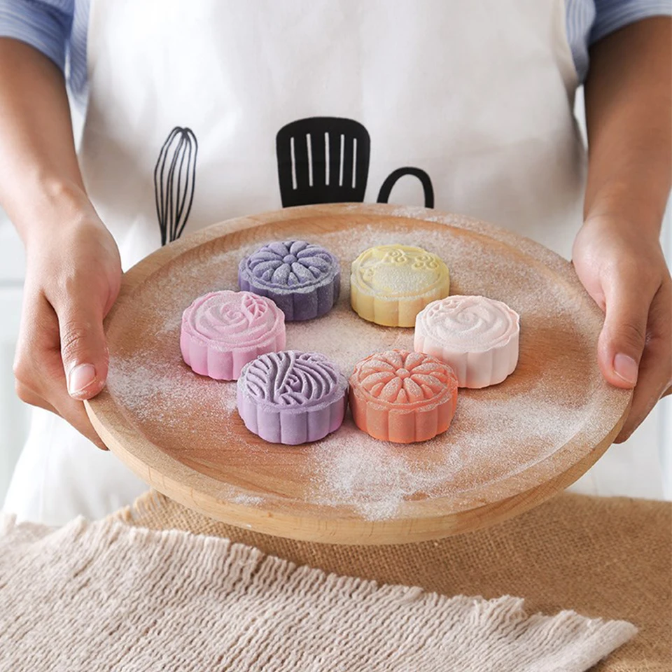 プラスチック製のケーキ型,50g,100g,月餅型,伝統的な型 - AliExpress